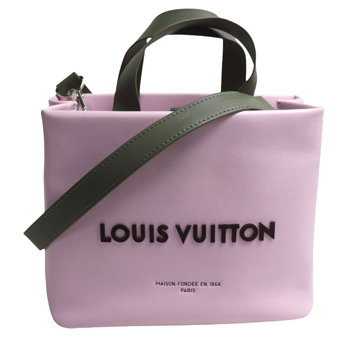 LOUIS VUITTON ルイ・ヴィトン ショッパートート MINI 2Wayショルダーバッグ ピンク カーキ M15239 ICチップ レディース 中古