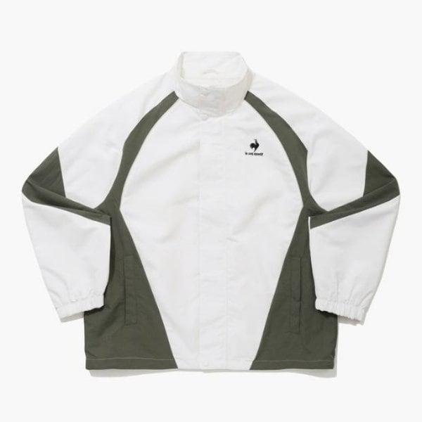ウィンドブレーカー JQS QQ123LJK18-CRM カラーブロック メッシュ ジャケット / CREAM