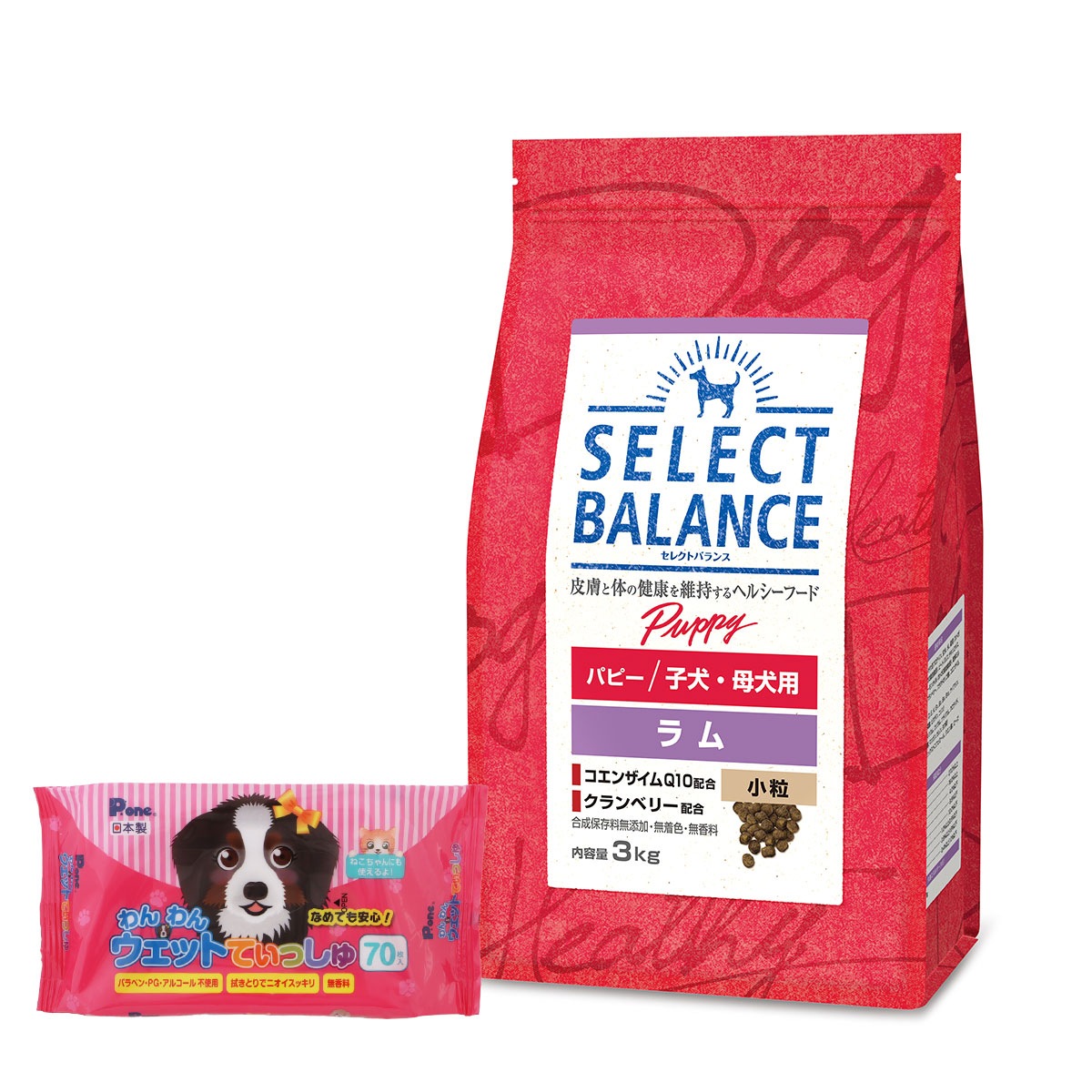 セレクトバランス パピー ラム 小粒3kg【わんわんウエットてぃっしゅ1個付き】