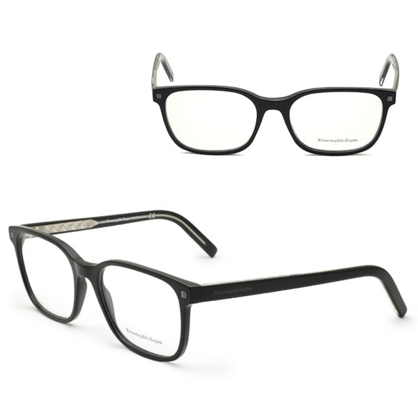 ゼニア フレームのみ ZEGNA EZ5203/V 001 56 Ermenegildo Zegna メガネ 眼鏡 グローバルモデル メンズ ブラック シルバー