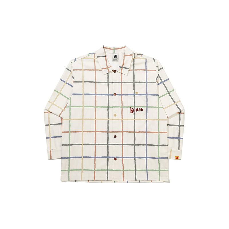 [公式]シネラウンジ チェック コットン シャツ IVORY