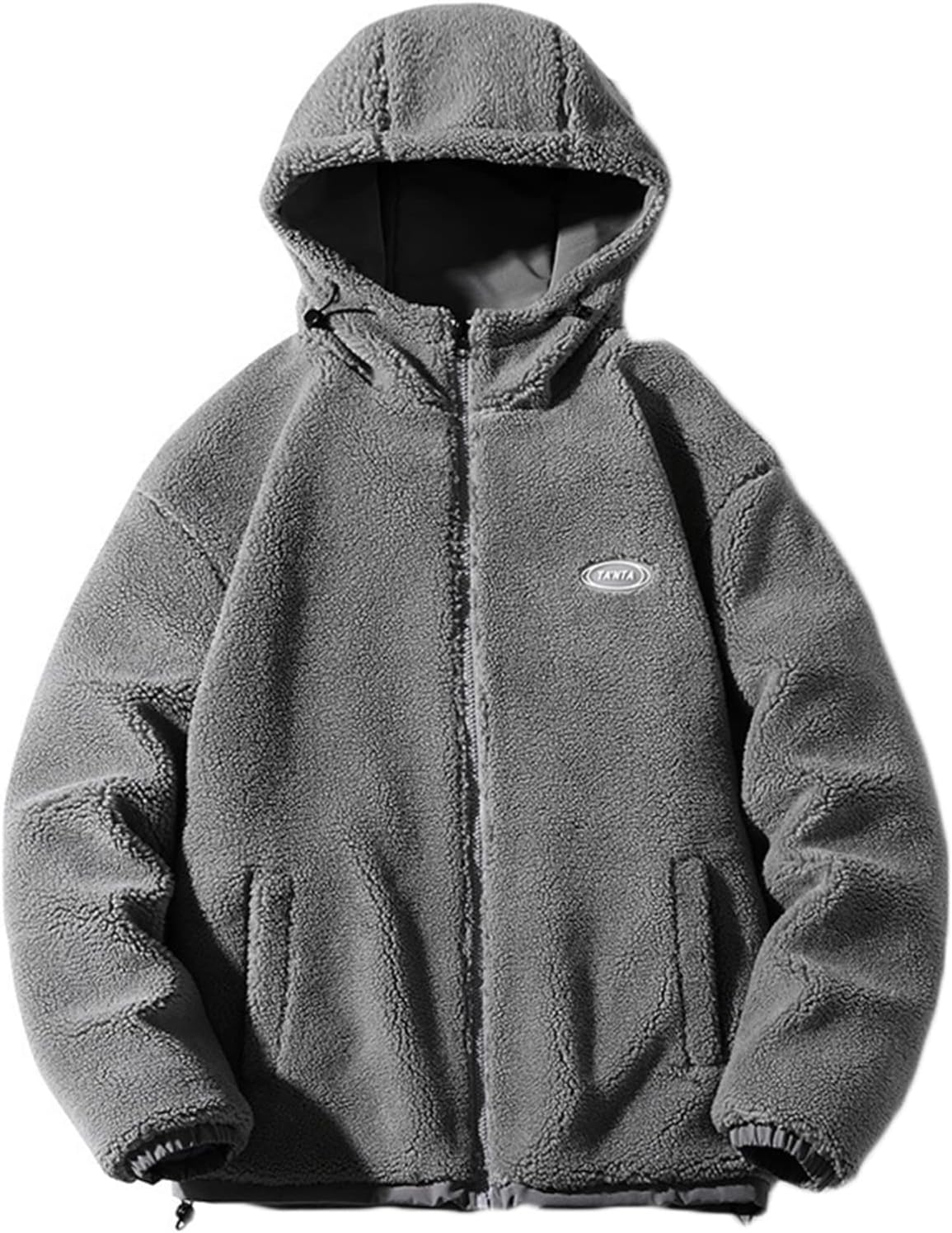 ボアジャケット メンズ ボアフリース アウター 厚手 綿服 綿入り ボアコート ボアブルゾン 防寒 暖か フード付き カジュアル 冬服 大きいサイズ アウトドア フリースジャケット