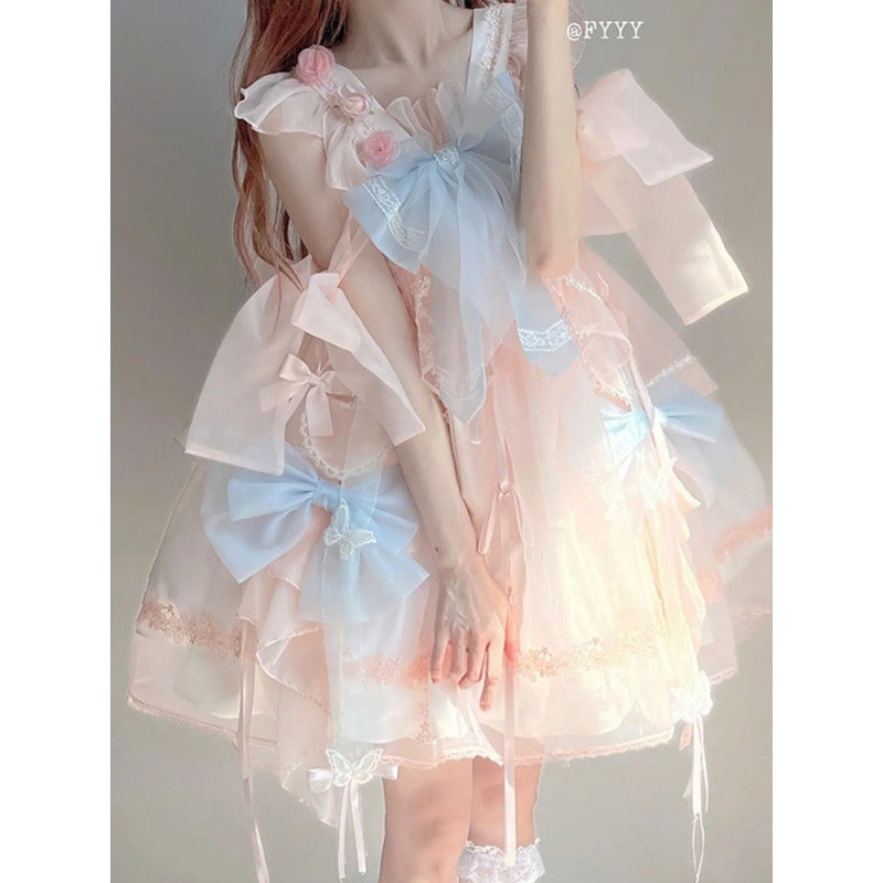 ロリータ かわいい妖精チャイナロリータドレスレディースロリータプリンセスドレス