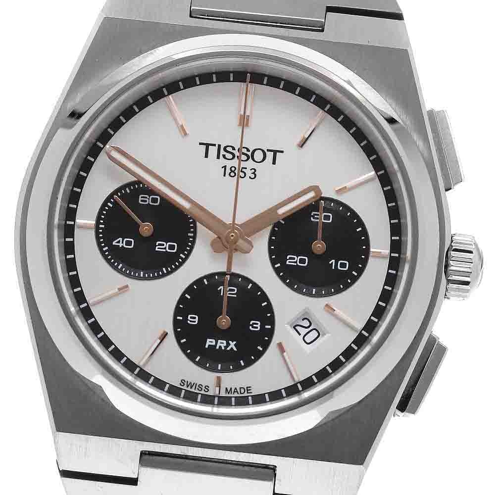 ティソ TISSOT T137.427.11.011.00 PRX クロノグラフ デイト 自動巻き メンズ 良品 _956867【中古】