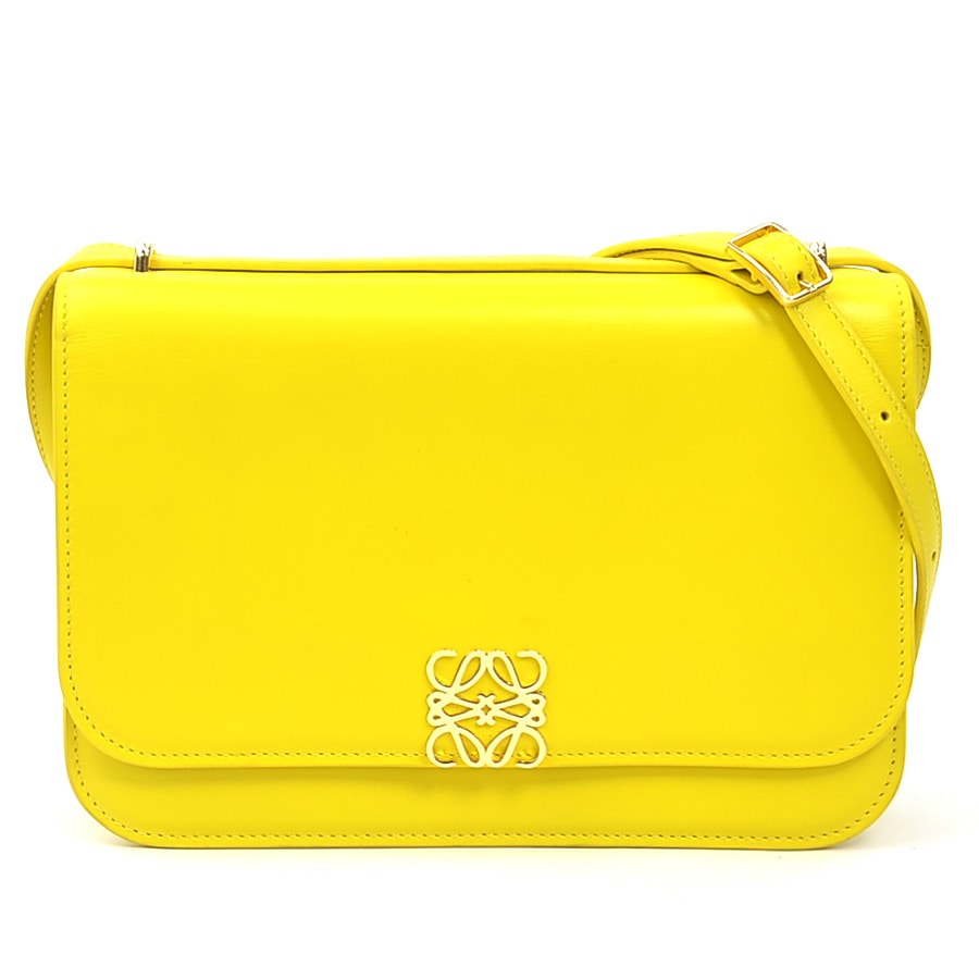 ロエベ LOEWE ショルダーバッグ Goya スモール レザー イエロー ゴールド レディース e61015a