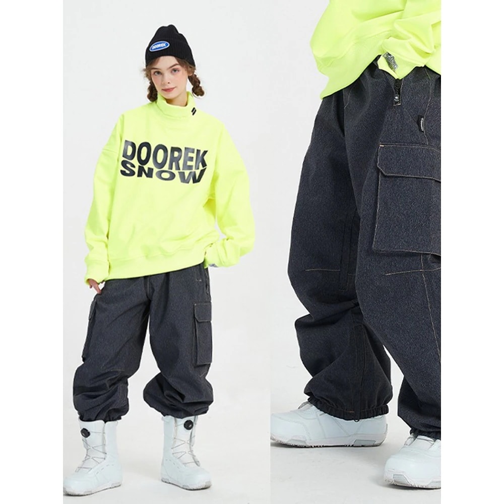 スノーボードウェア メンズ レディース ズボン パンツ ロング 長ズボン ノボウェア スノーウェア スキーウェア スノボーウェア カウボーイ 男女兼用 雪遊び 雪場 ジーパン 韓国風 防風防水防雪防寒