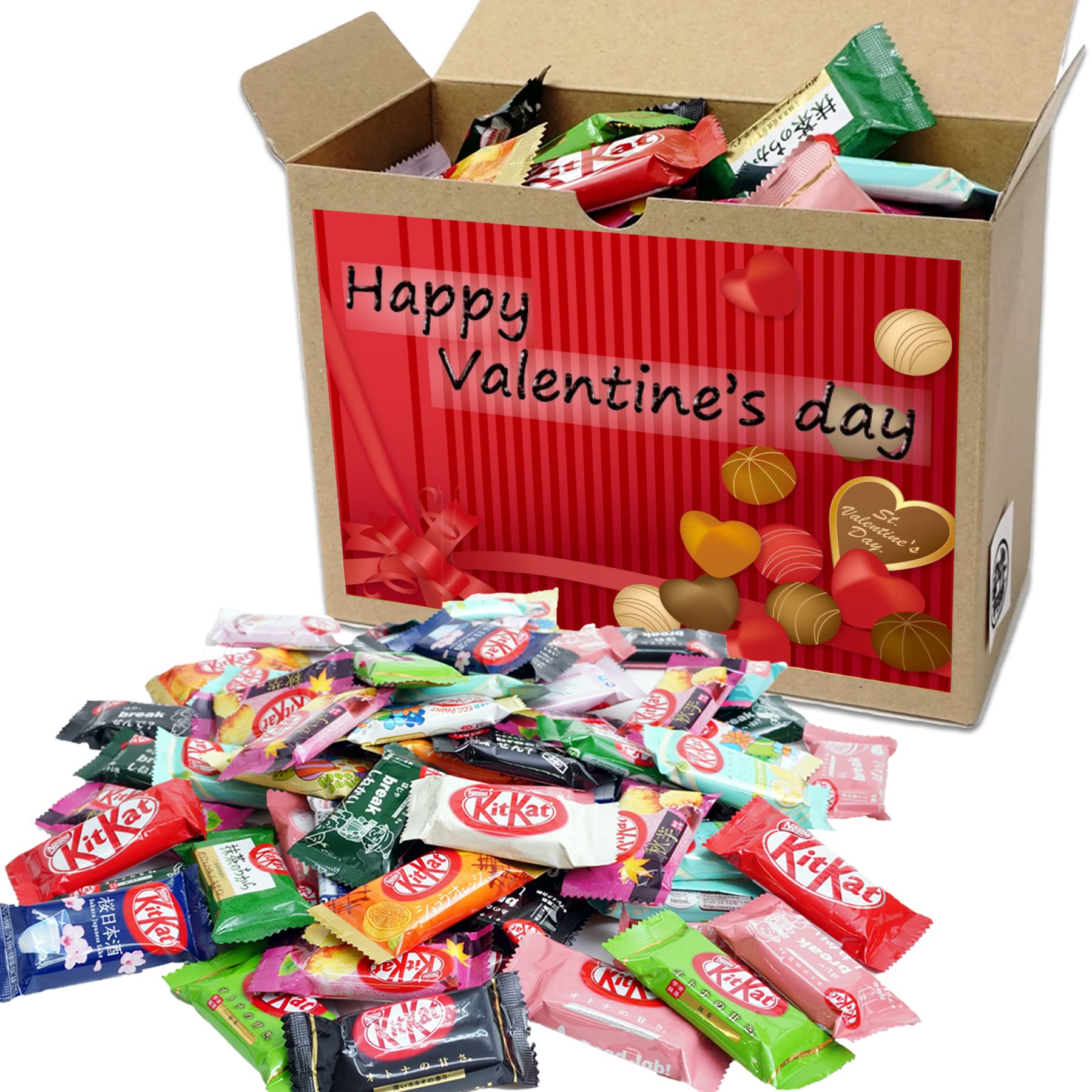 バレンタイン チョコレート セット 詰め合わせ プレゼント ネスレ日本 キットカット ミニ 食べ比べ 異なる味 箱入り (60個入)