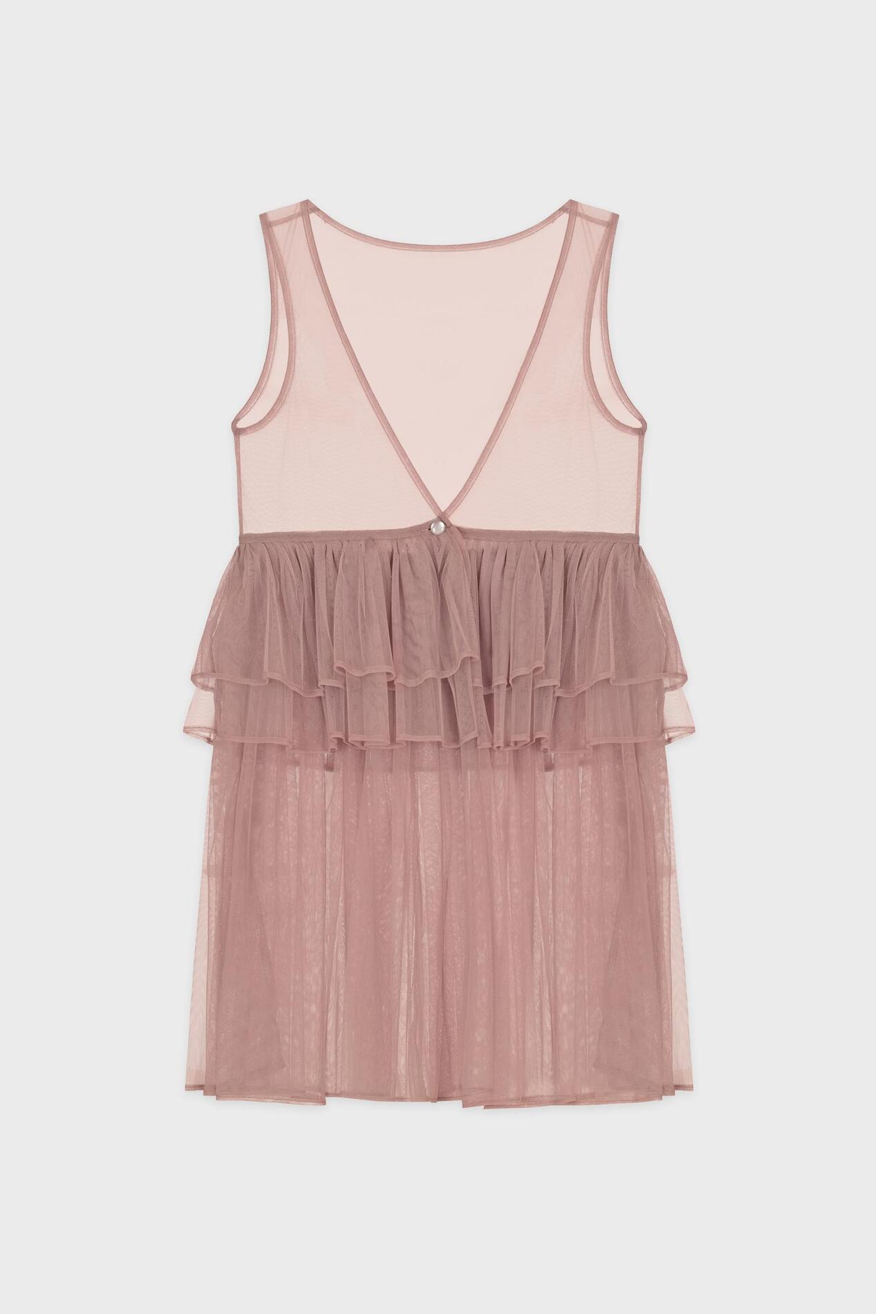 【SINOON】 TULLE MIDI DRESS : GREYISH PINK