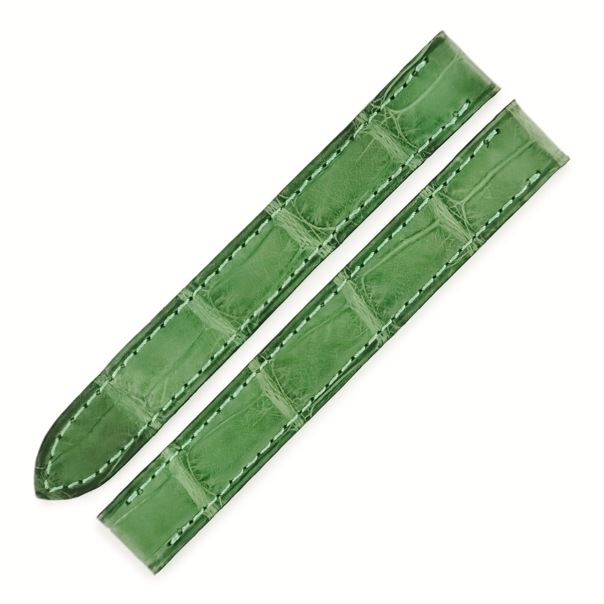 カルティエ Cartier 腕時計パーツ 純正 クロコバンド クロコダイル グリーン 替え ベルト バックル用 ストラップ 本革 替え 12ｍｍ グリーン 緑 【中古】