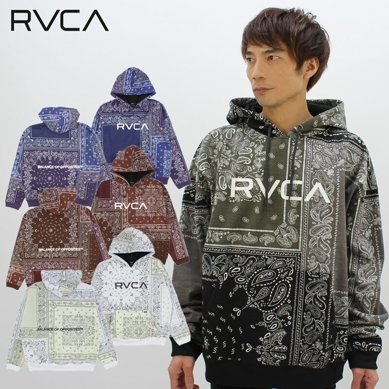 ルーカ PATCHWORK BANDANA HOODIE (bc042-158)メンズ バンダナ柄 プルオーバー パーカー トップス フード 男性用 7,200円