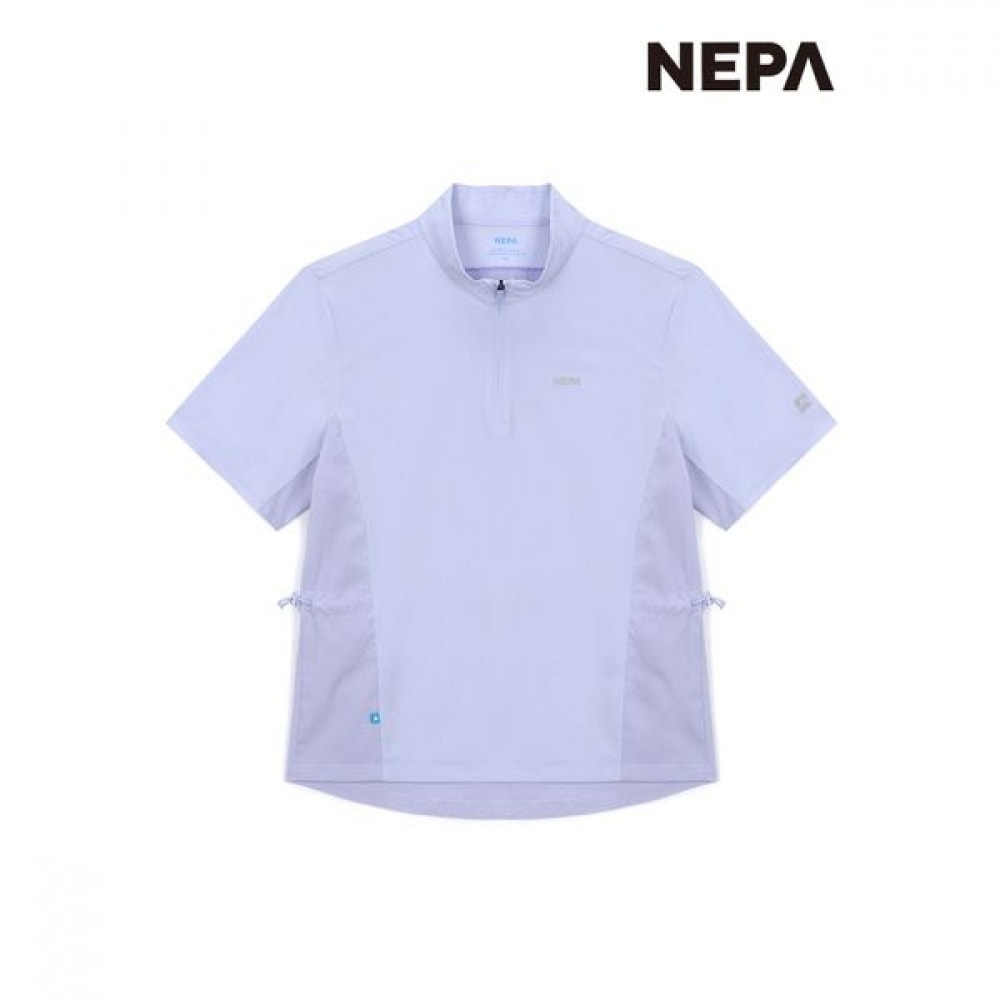 [ネパ] ネパウィメンズアイステックシェル-V ショートスリーブジップアップ T シャツ 7K45433