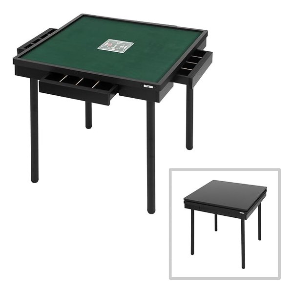 シークレット麻雀卓 ダイニングテーブルタイプ/74cm×74cm×高さ72cm/ブラック BMJ35M-BK