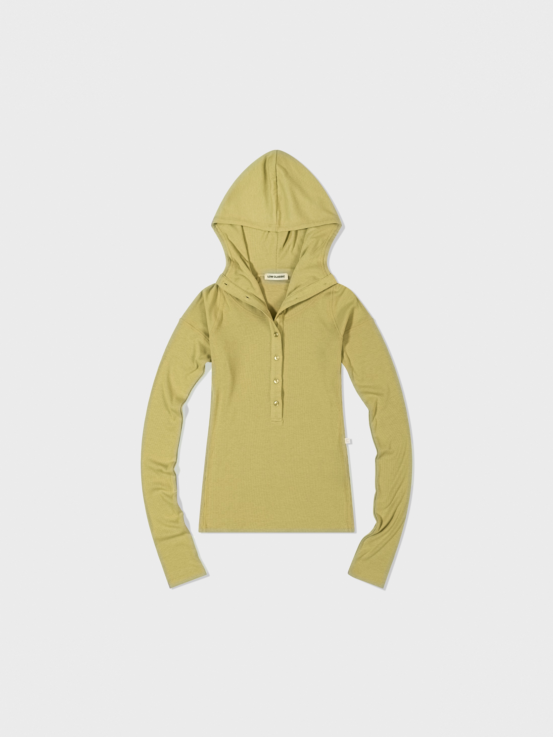 【LOW CLASSIC】 BUTTON UP HOODIE 2 : LIME