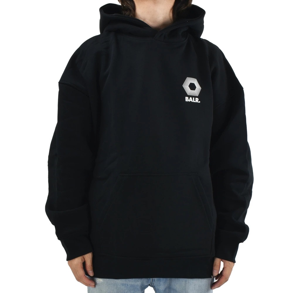 ボーラー パーカー メンズ フーディー プルオーバーパーカー バックプリント ブラック 黒 BALR. JOEY BOX HALF TRACK H2S HOODIE【送料無料】 ボーラー パーカー メンズ フーディー プルオーバーパーカー バック