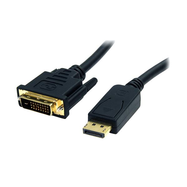 (まとめ) StarTechDisplayPort-DVI変換ケーブル DisplayPort(20ピン)オス/DVI-D(25ピン)オス ブラック 1.8mDP2DVI2MM6 1本 (