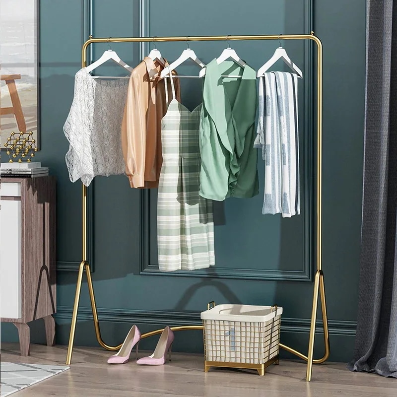 ハンガーラック スクエア型 シンプル おしゃれ ストッパー 付き 耐荷重 ホルムアルデヒドフリー コート ラック 衣類 ハンガー ゴールド 6,887円