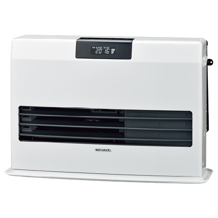 ストーブ FF温風タイプ ガス化式 カートリッジタンク式 木造１４畳 コンクリート２２畳 タフバーナ エコモード FF-WG52YJ-W