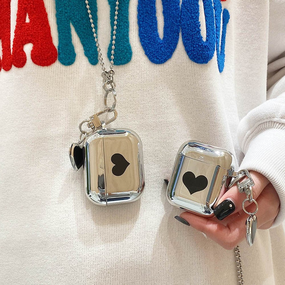 ケースハートキーホルダーネックレスappleのairpods 1 2プロイヤホンケースメッキハードp 9,456円