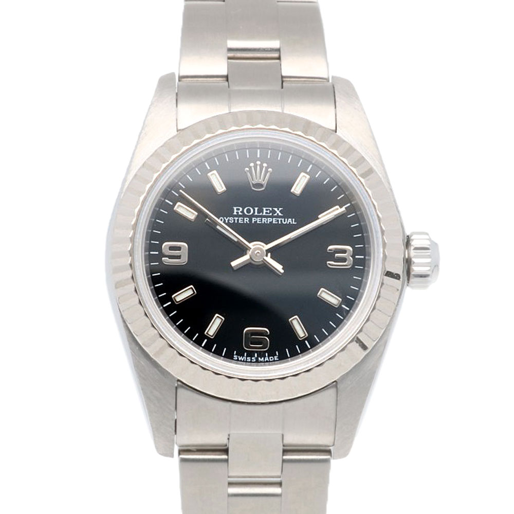 ロレックス オイスターパーペチュアル 腕時計 ステンレススチール 76094 自動巻き 1年保証 ROLEX 中古 550,000円