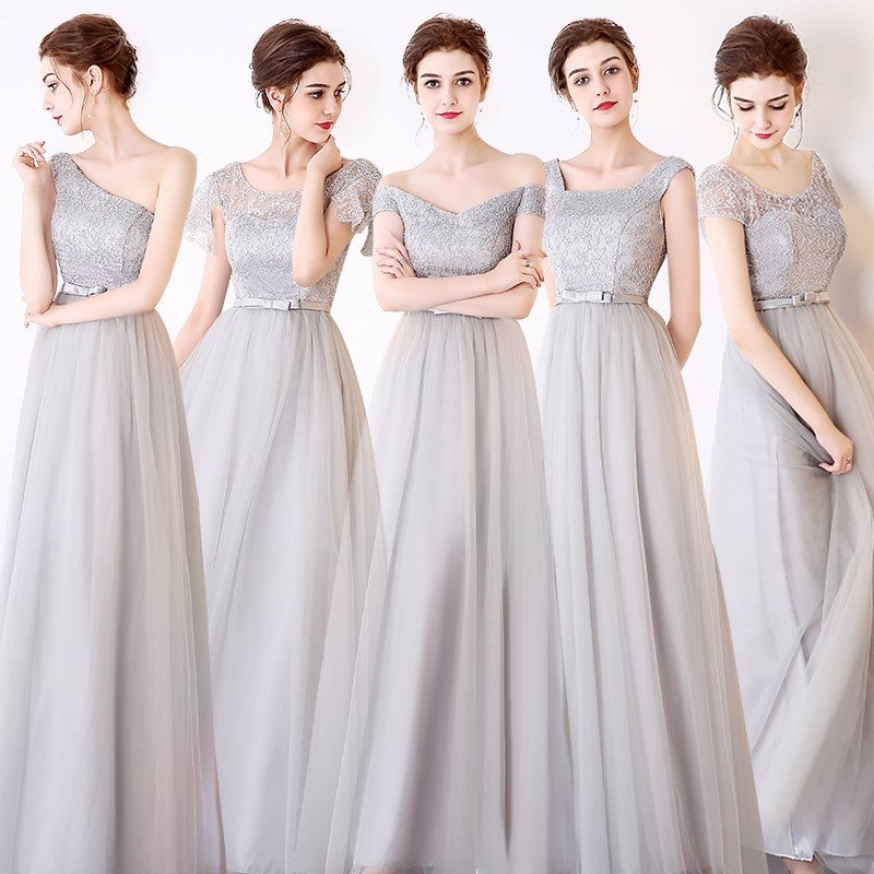 パーティードレス 袖あり ロングドレス ワンピース 安い ブライズメイド 介添え 結婚式 フォーマル