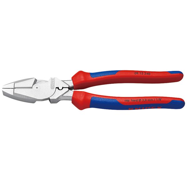 KNIPEX クニペックス 架線工事用強力ペンチ（圧着付） コンフォート サイズ240x55x22mm 0915-240