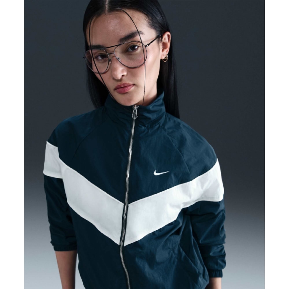 ナイキウィンドランナールーズUVウーブンフルジップジャケット W-アーモリーネイビー:セール:ホワイト/ FV6305-478