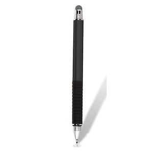 スタイラスペン 極細 タッチペン 2way スタイラス スマホ タブレット用タッチペン ブラック シ