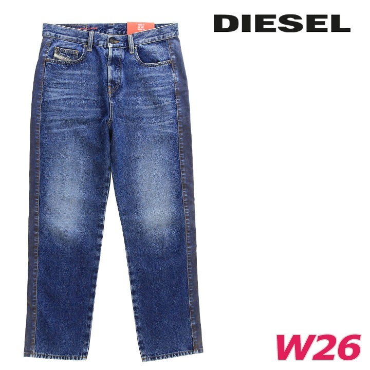 ジーンズ デニム パンツ メンズ 2020-D-VIKER-SP6 ユーズド風サイドライン切替 レギュラーフィット die-m-p-f8-4nn