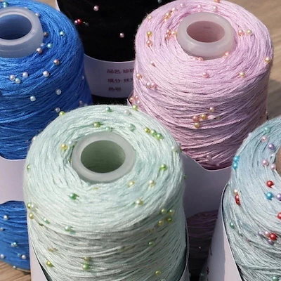 メガ割毛糸 全 55 色 330g パール付 韓国風 可愛い めっちゃ可愛い コットン 無地 yarn ヤーン糸 カラフル ハンドメイド 編み物 手芸用品