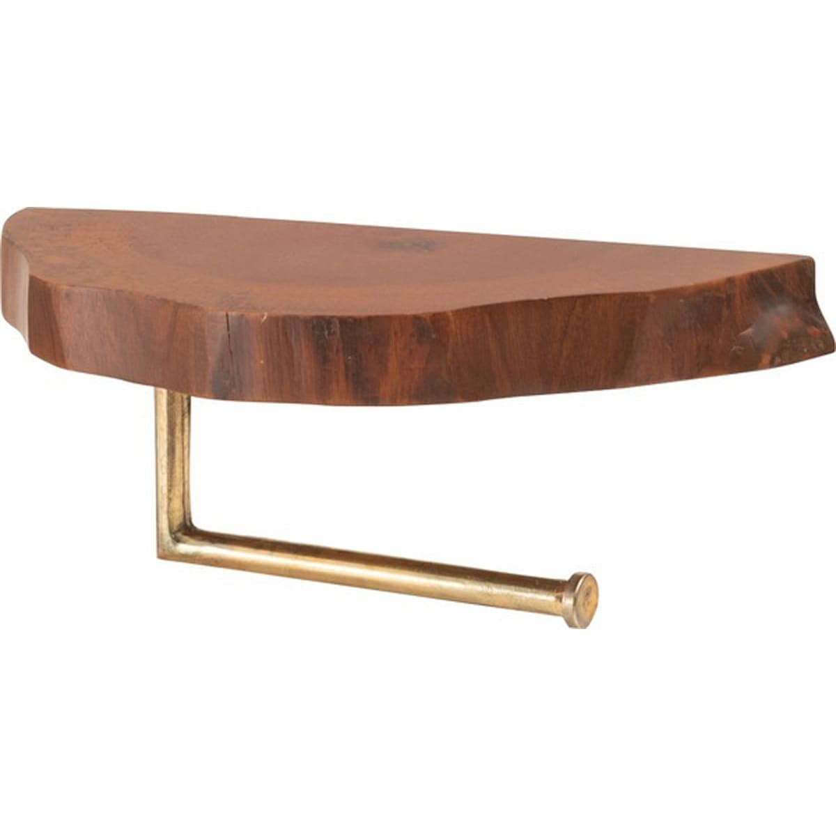 ペーパーホルダー JW-222BR 壁掛け 収納 収納棚 木製 天然木 ブラウン マホガニー材 マホガニー 木 おしゃれ シンプル ナチュラル 北欧 カントリー カントリー調 ゴールド 金 金色 洗面