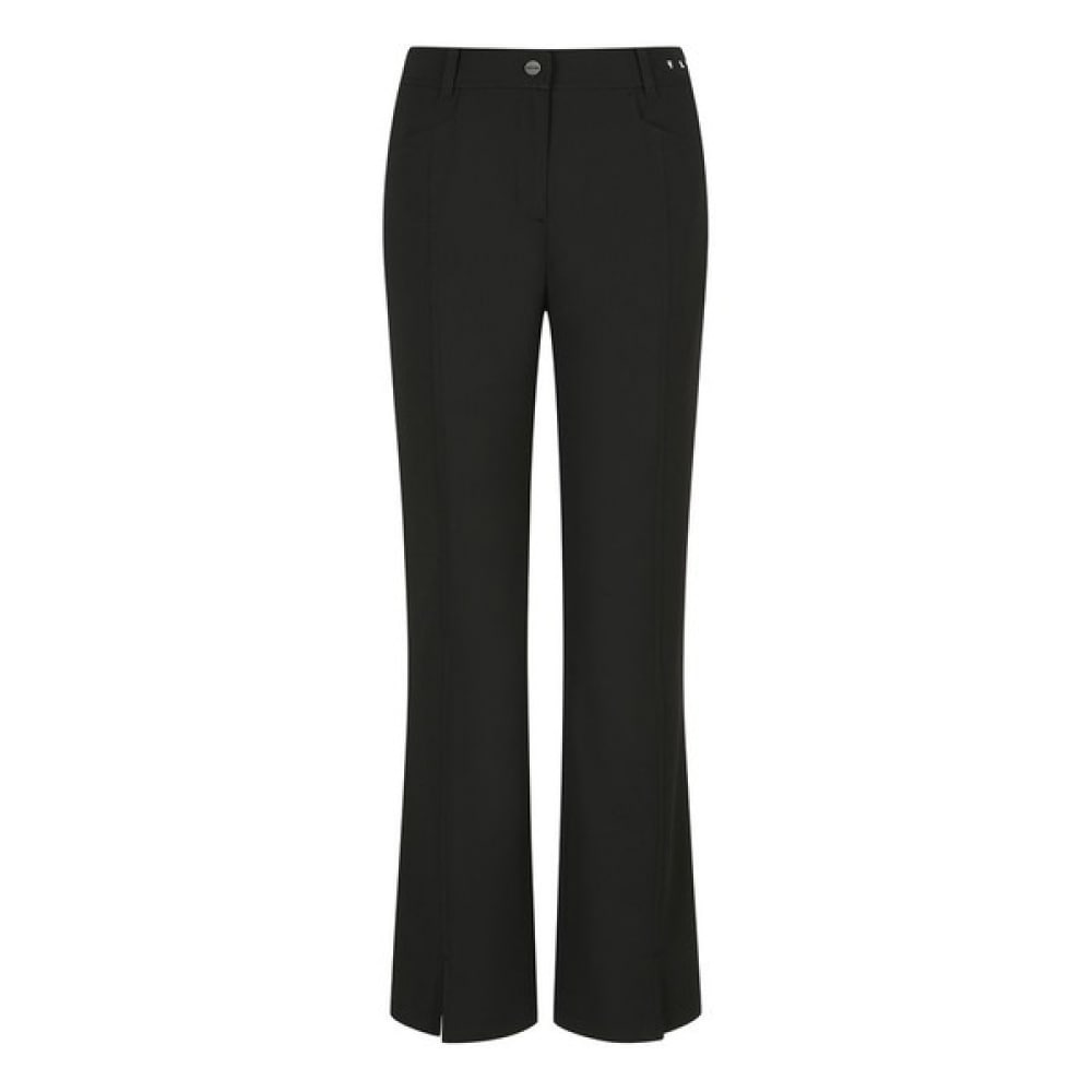 [Phantom] レディースロゴ刺繍切開スリットブーツカットパンツ