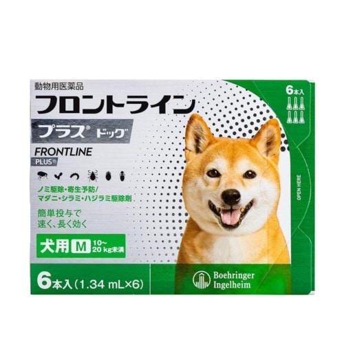 フロントライン 犬用 M 10~20kg未満 6本入 ノミ 蚤 ダニ ハジラミ 駆除剤 駆除液 動物用医薬品 ペット用医薬品 小型犬 中型犬 フロントラインプラスドッグ(代引不可) 6,376円