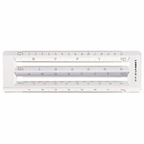（まとめ買い）ライオン事務器 ヘキサスケール 全長210mmx厚さ4mm 再生アクリル樹脂 H-15 417-25 [x3]