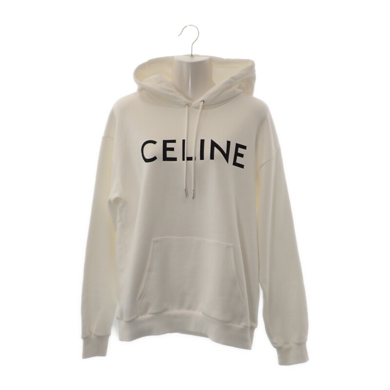 ルーズ フーディ スウェット 2Y321670Q.01CB パーカー コットン ホワイト S メンズ【Aランク】