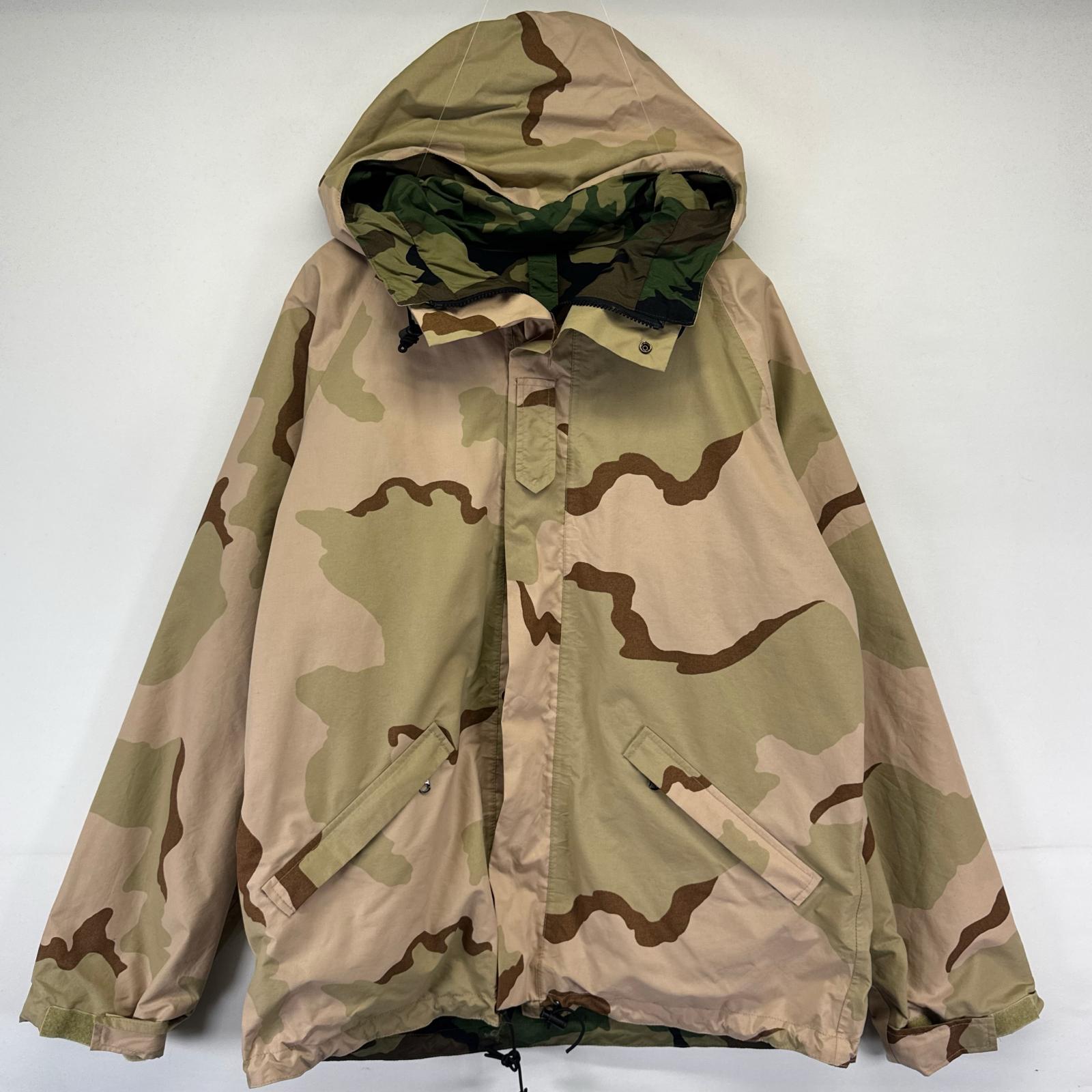 古着 アドベンチャーテックインク ADVENTURE TECH.INC USA製 ジャケット リバーシブル ナイロン GORE-TEX デザート XL ベージュ系 メンズ