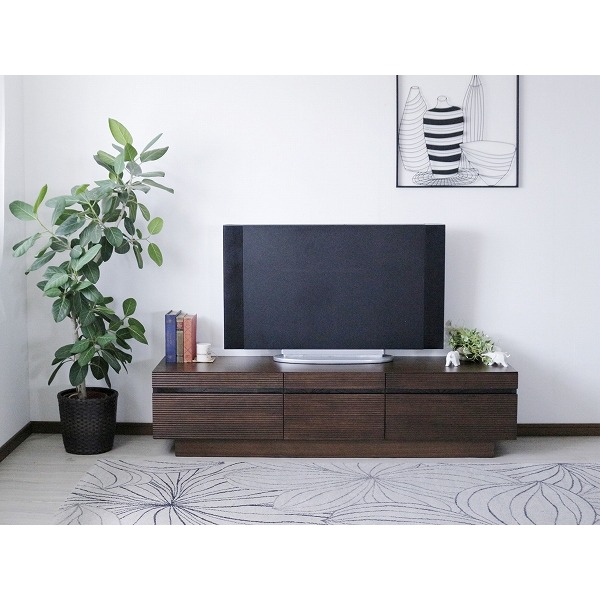 TVボード（ウォルナット） 幅約166cm [完成品］