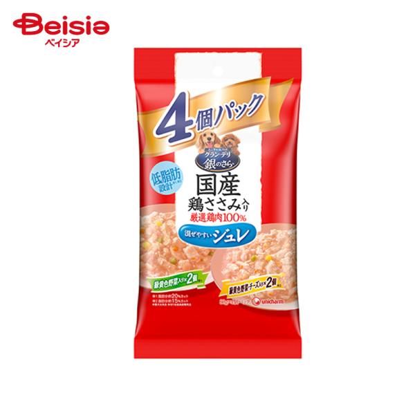 ドッグフード ユニ・チャーム グラン・デリ銀のさらパウチ ジュレ成犬 バラエティー 80g×4×16 ウェットフード 缶詰 ペット