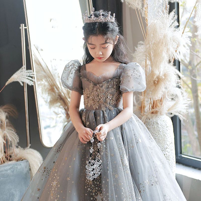 女の子 プリンセスドレス 2023年 子供服 女性 フラワーガール キャットウォーク 衣装 夏 薄手