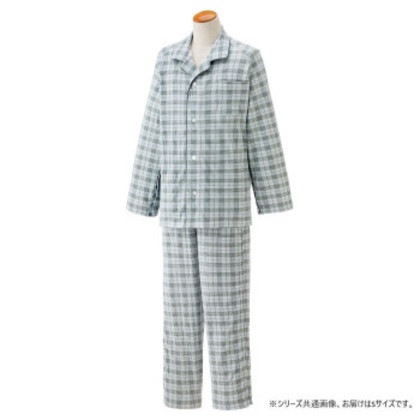 ケアファッション ワンタッチテープ+フルオープンパジャマ(紳士) グレー S 3871714