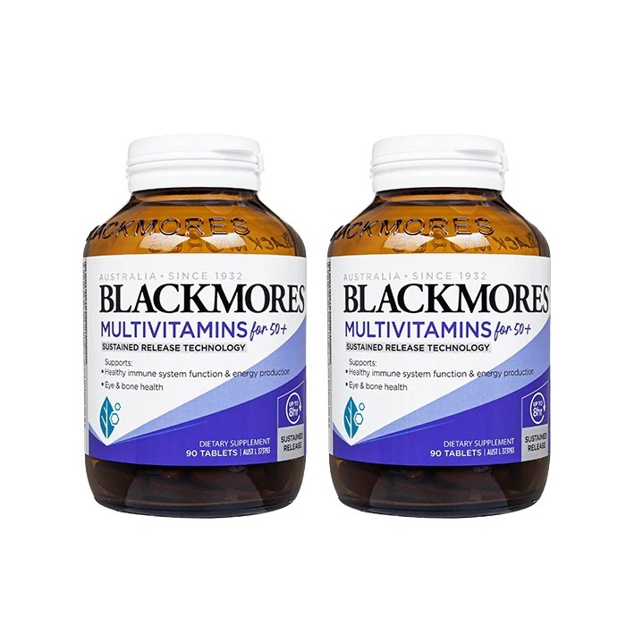 マルチビタミン フォー50+ 90錠 2本 ブラックモアズ Blackmores Multivitamin for 50+ 保存料人工香料人工甘味料不使用 海外直送 ヤマト国際便発送 日時指定不可