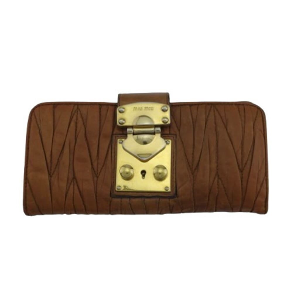 長財布 マテラッセ ブラウン レディース 中古