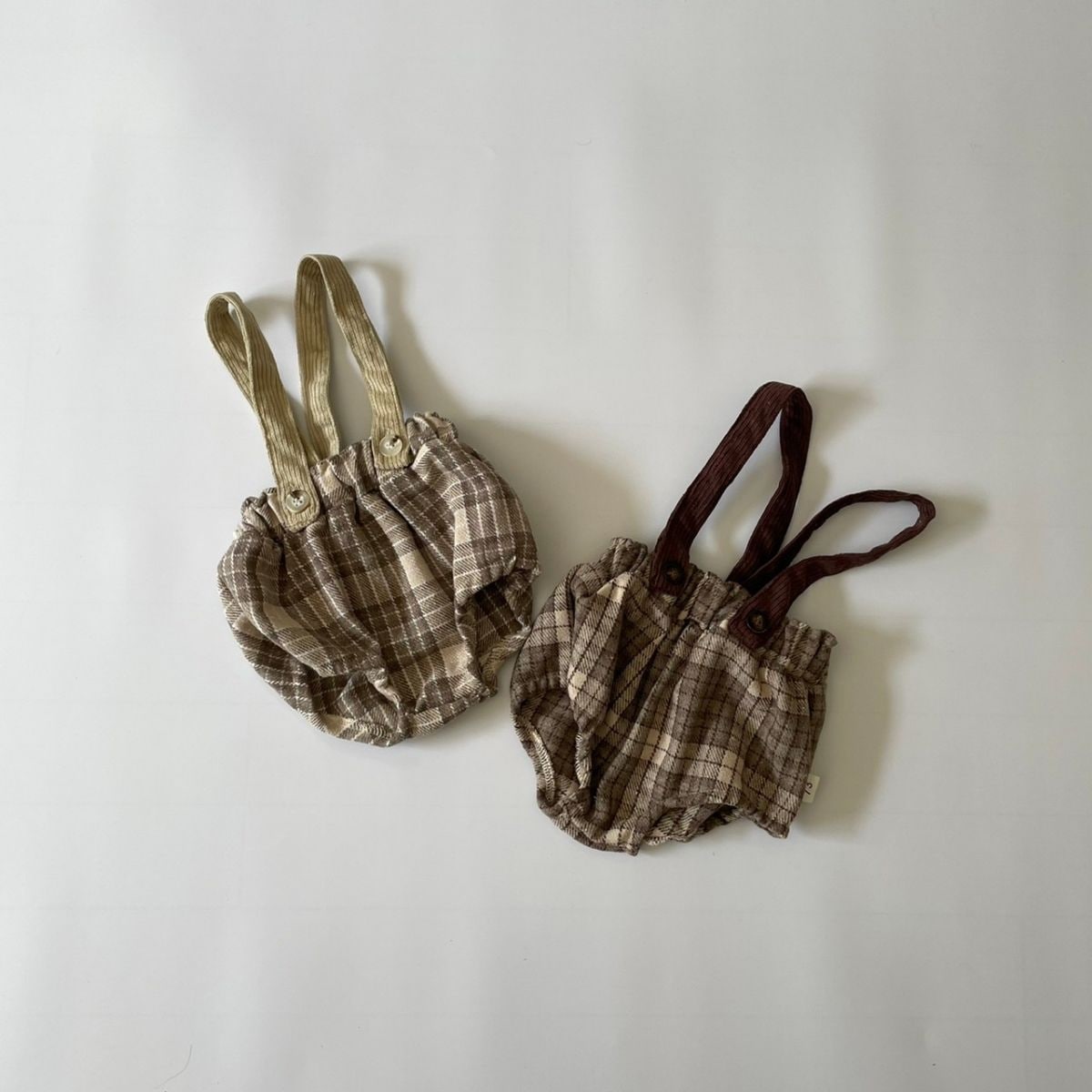 【在庫一掃セ一ル】【即日発送】キッズ ベビー 女子 男子 サスペンダー チェック ブルマ suspender check bloomer クロス サロペット かぼちゃパンツ 赤ちゃん コットン 可愛い