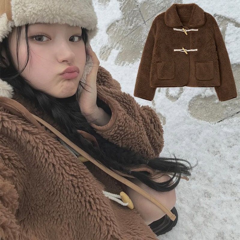 [KISS OF LIFE HANEUL 着用!] DUMBLE SHORT DUFFLE MUSTANG JACKET (3COLORS)