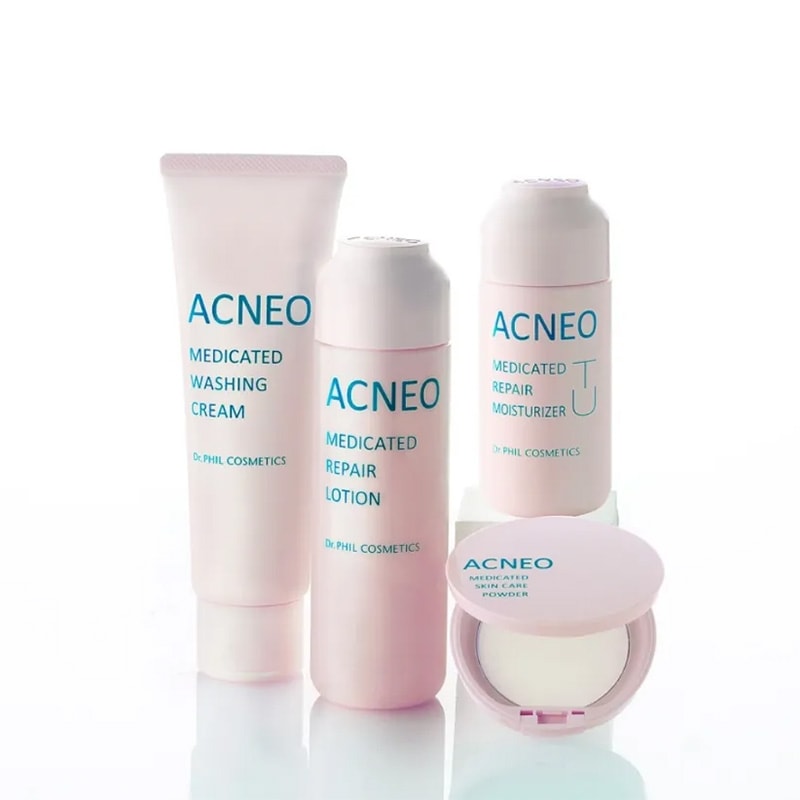 【医薬部外品】 フォルミュール アクネオ 薬用 スキンケアセット 【洗顔 化粧水 乳液 パウダー 4点セット】 無香料 無着色 パラベンフリー