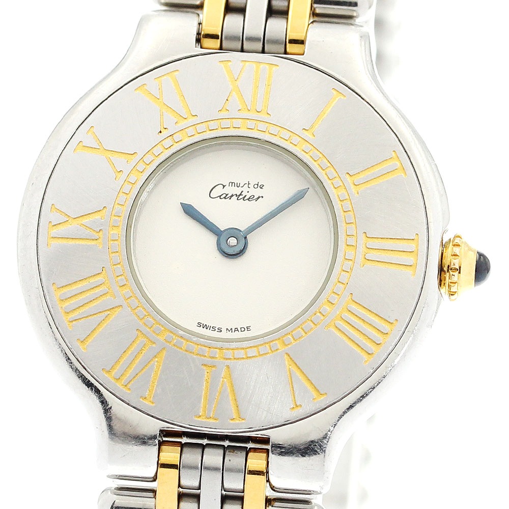 カルティエ CARTIER W10051F4 マスト21 クォーツ レディース _894309【中古】