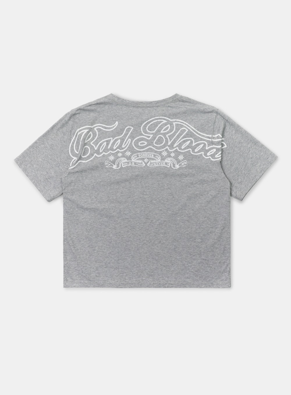 【BADBLOOD】 MYSTIC 1/2 PRINT T-SHIRT SLIM FIT : GREY