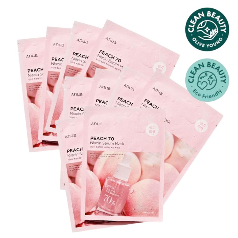 桃70％ナイアシンマスクパック(10枚入り)