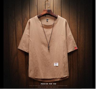 Lサイズ ブラウン 快適綿素材 ショップ ドロップショルダー Tシャツ 新製品情報も満載 春 綿 メンズ 夏 半袖 tシャツ