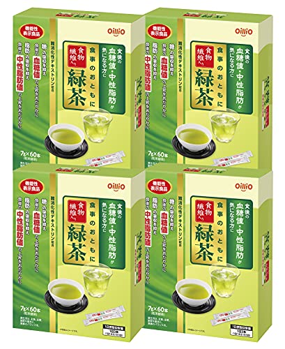 日清オイリオ 食事のおともに食物繊維入り緑茶 7g60包4個セット