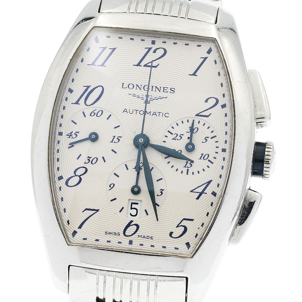ジャンク ロンジン LONGINES L2.156.4 エヴィデンツァ クロノグラフ 自動巻き メンズ _864250【中古】